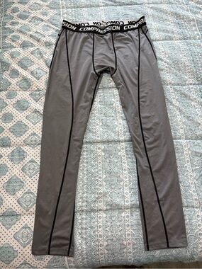 Compression Performance Men's Gray Active Long Underwear